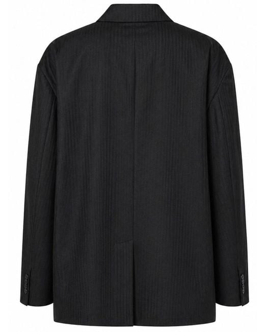 Acne Black Jacket Deconstructed Wool