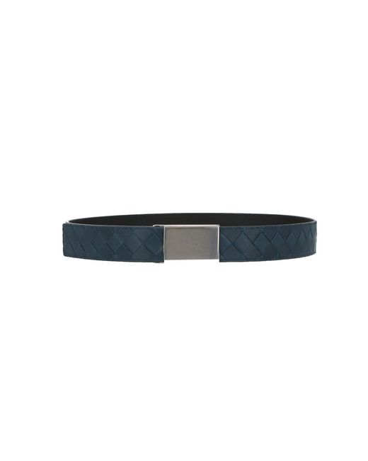 Bottega Veneta Blue Intrecciato Woven Belt for men