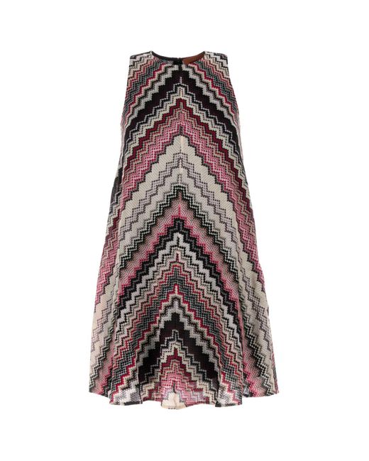 Missoni Multicolor Embroidered Viscose Blend Mini Dress