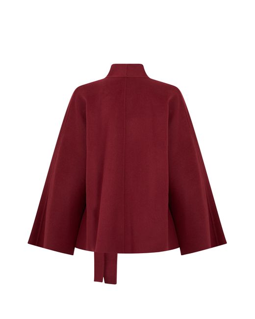 Max Mara Red Wool Kimono Jacket Virgin