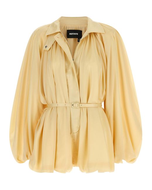 ROTATE BIRGER CHRISTENSEN Metallic Chiffon Jumpsuit