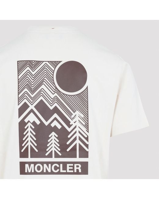 Moncler White Short Sleeves T-Shirt for men
