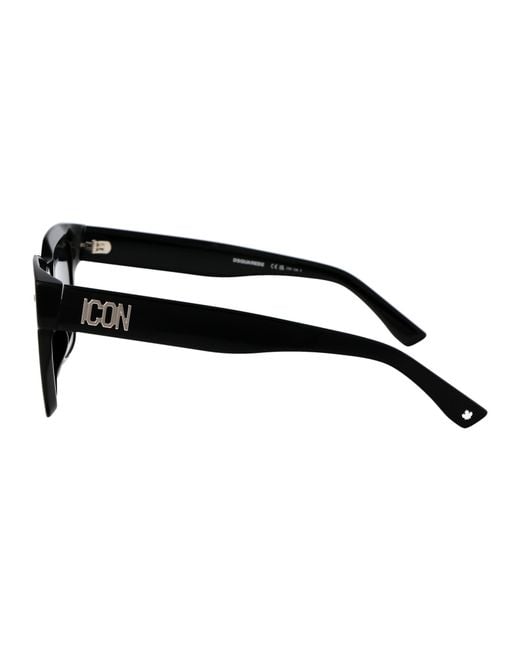 DSquared² Black Icon 0010-S 807 Acetate Sunglasses for men
