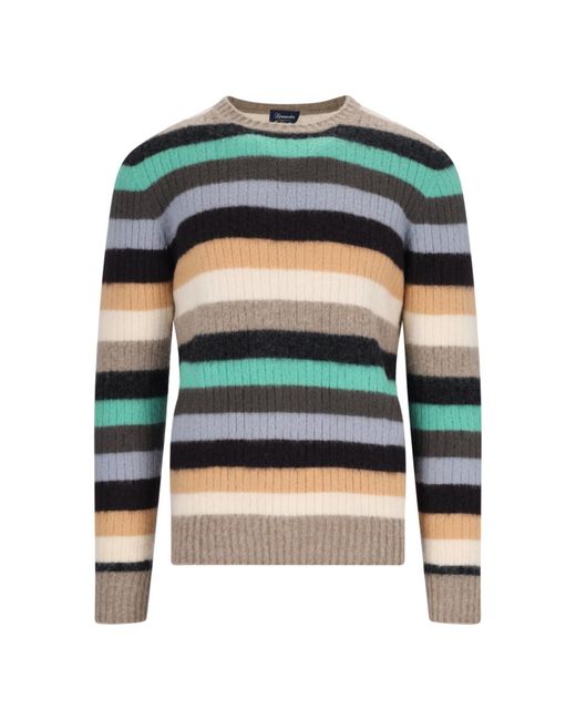Drumohr Green Sweaters Lambswool for men