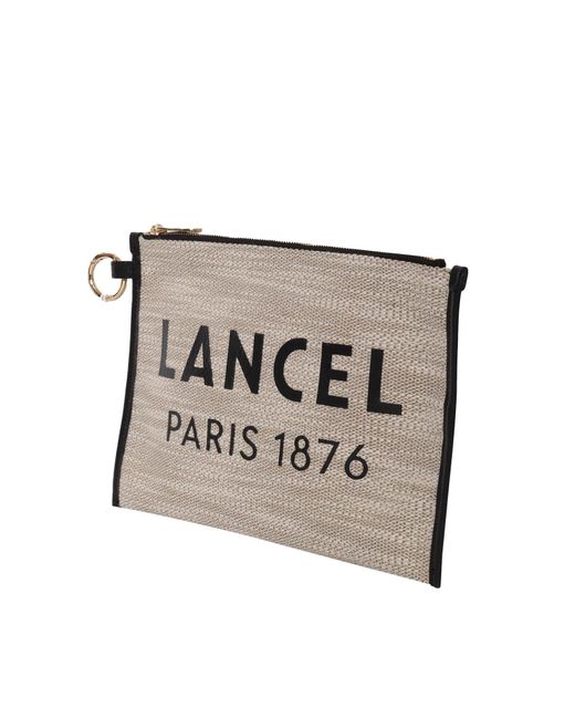 Lancel Gray Zippe Bag