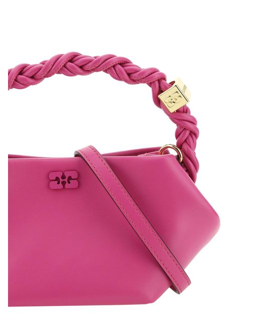 Ganni Pink Mini Bou Tote