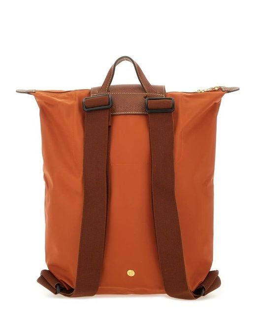 Longchamp Le Pliage Sac a Dos Backpack Nylon Orange Longchamp - Orange Nylon Backpack main image 2