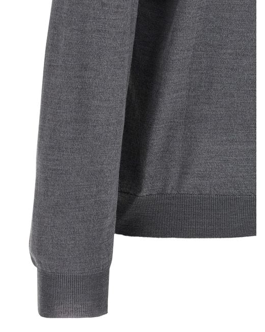 Zanone Gray Dv Sweater for men