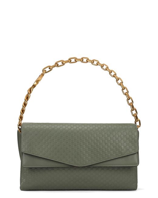 Gucci Green Leather Shoulder Bag Calf Skin Handbags
