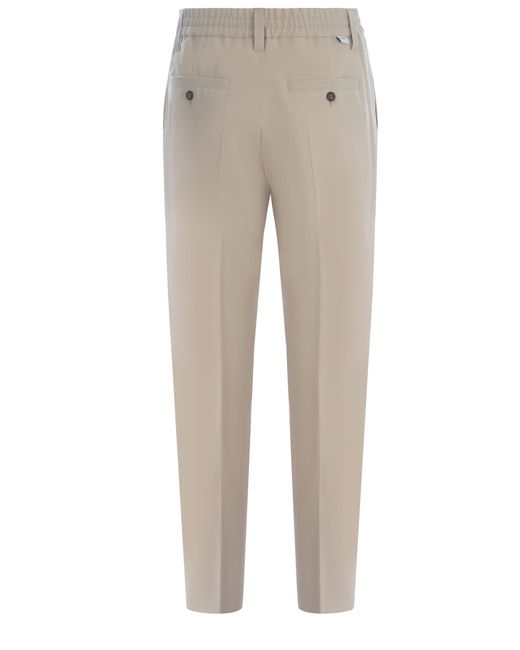 Paolo Pecora Natural Trousers Made Of Fresh Wool for men
