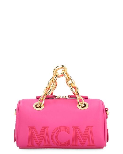 MCM Pink Leather Mini Handbag