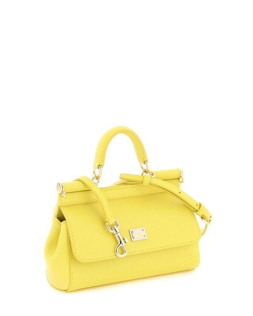 Dolce & Gabbana Yellow Dauphine Mini Sicily Bag