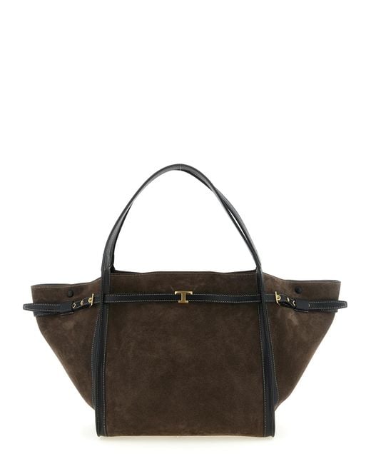 Tod's Brown Calfskin Tote Bag