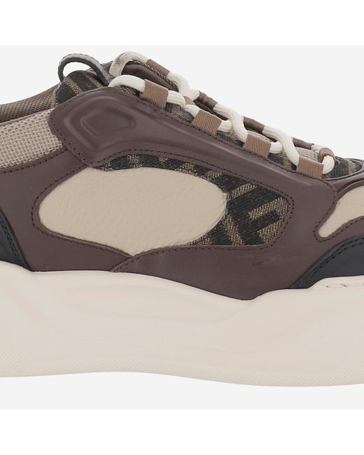 Fendi Brown Sneakers Force Trainers for men