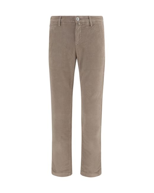 Jacob Cohen Gray Bobby Slim Chino Pants Stretch Cotton Gabardine Cotton; Elastane for men