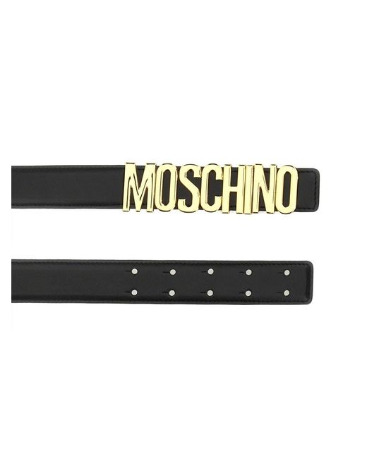 Moschino Multicolor Leather Logo Belt