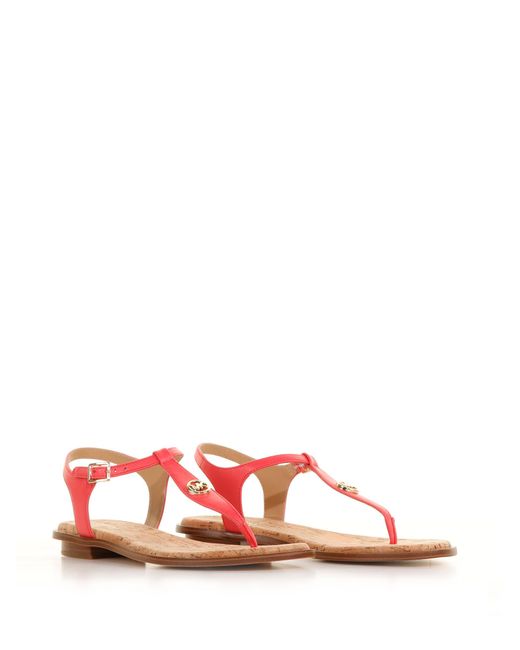 Michael Kors Pink Flip Flop Sandal With Logo