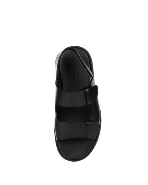 Doucal's White Flat Leather Sandal for men