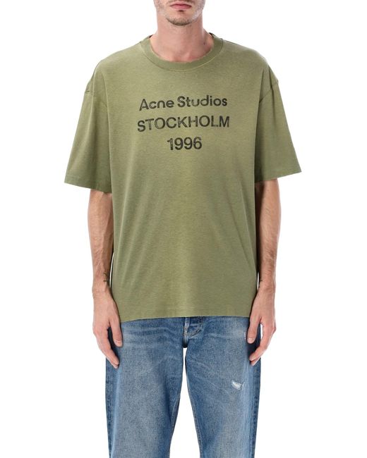 Acne Green Stockholm 1996 Oversized Cotton T-Shirt for men