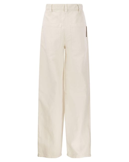Brunello Cucinelli White Relaxed Trousers