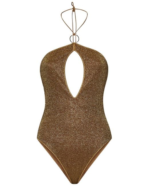 Oseree Brown Osèree Lumière Ring Swimsuit