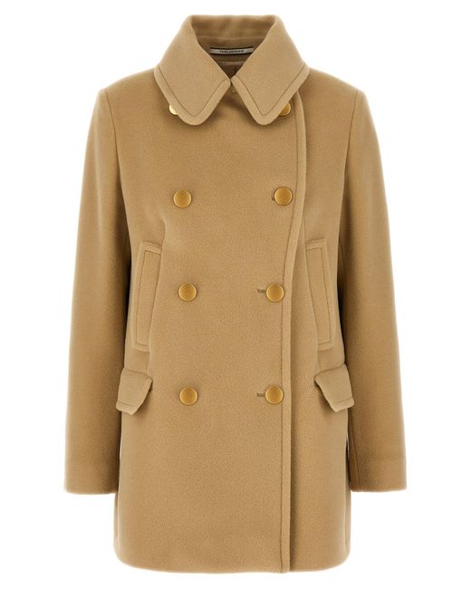 Tagliatore Natural Double-Breasted Coat