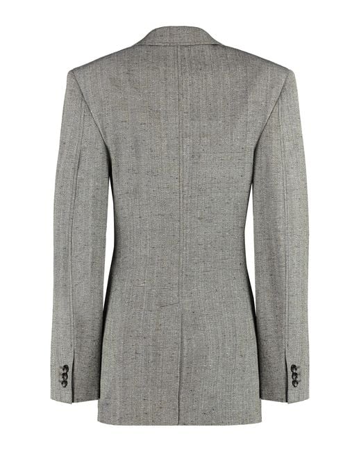 Bottega Veneta Black Blazer Viscose-Silk Blazers
