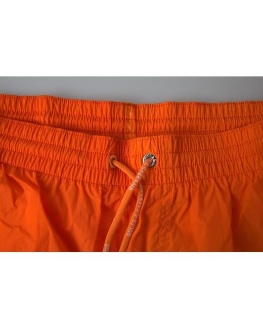 Dolce & Gabbana Orange Gradient Beachwear Swimwear Shorts Nylon Elastane for men
