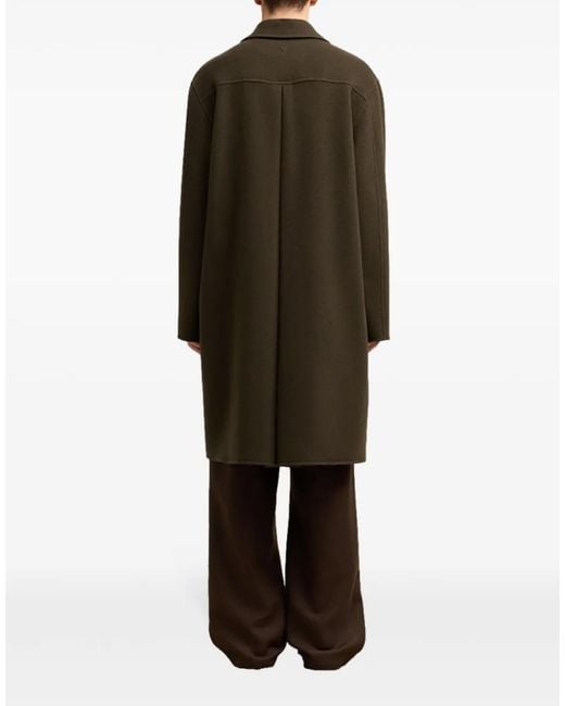 AMI Brown De Coeur Single-Breasted Car Coat Clothing & Jackets for men