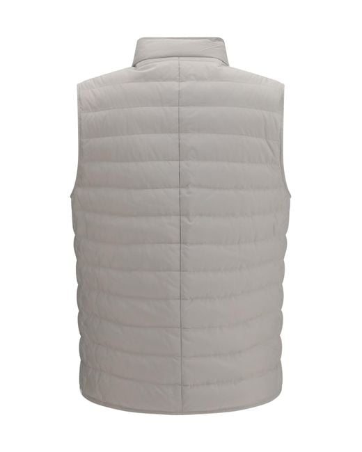Brunello Cucinelli Gray Sleeveless Padded Gilet Polyester Blazers E Vests for men