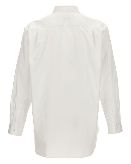 COMME DES GARÇONS PLAY White Logo Patch Shirt for men