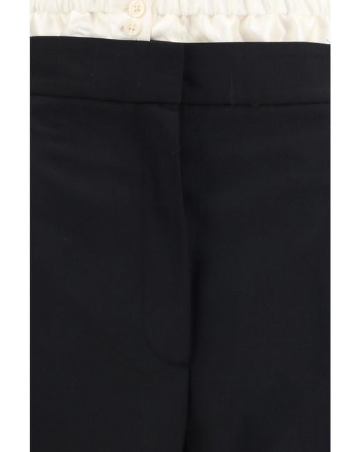 Rohe Black Pants Tailored Wool Fleece (Ovis Aries) Trousers
