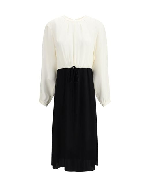 Crida Milano White Correr Midi Dress