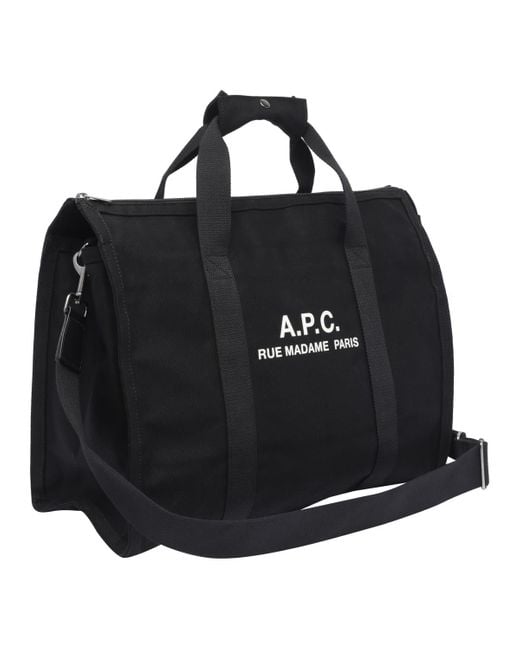 A.P.C. Black Recuperation Gym Bag for men