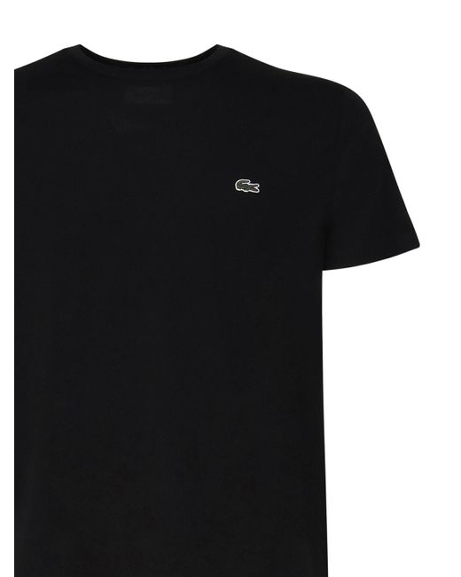 Lacoste Black Cotton T-Shirt for men