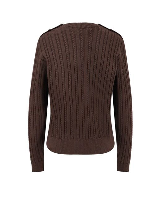 Golden Goose Deluxe Brand Brown Ofra Woven Virgin Wool Sweater