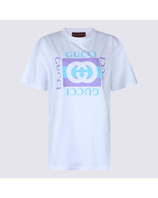 Gucci Blue Cotton T-Shirt
