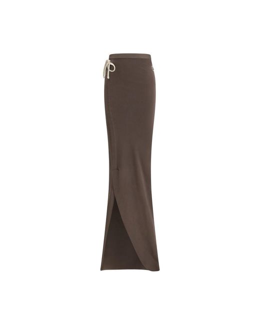 Moncler Brown Cotton Long Skirt