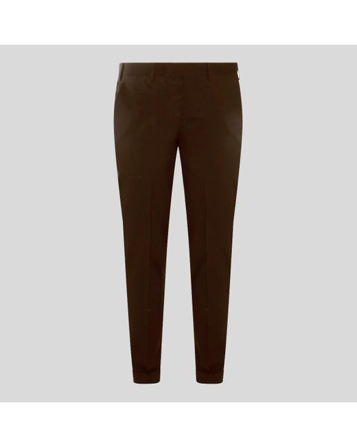 PT Torino Brown Wool Pants for men