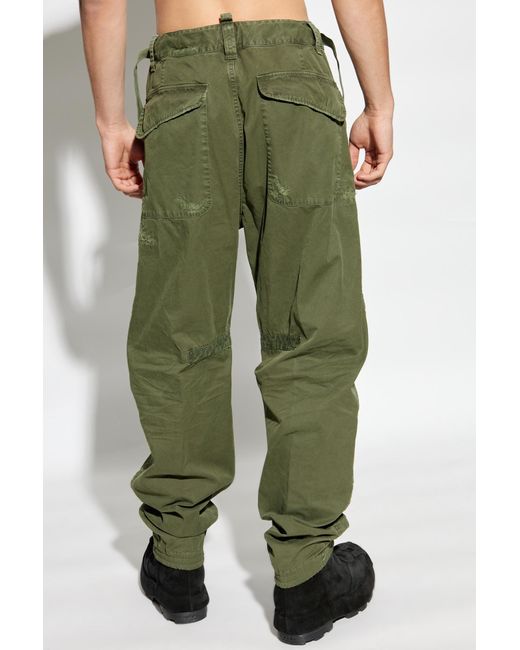 DSquared² Green Pants With Pockets for men