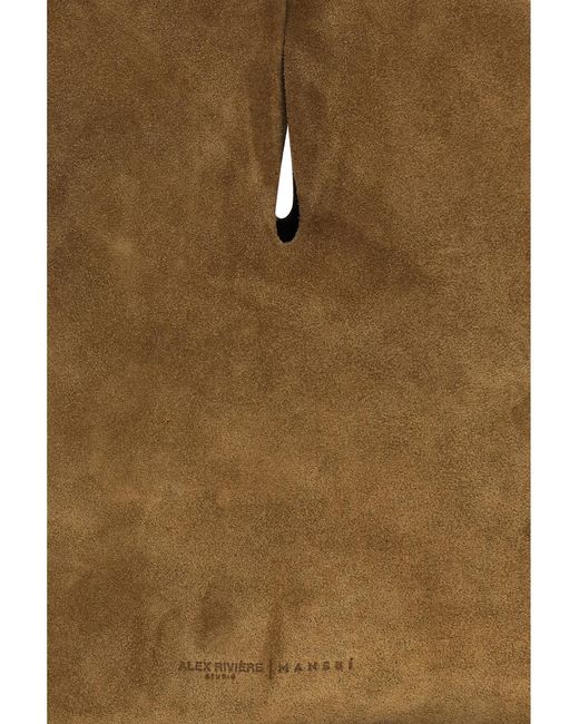 Manebí Natural Louis Handbag Suede Calf Leather Bos Taurus Shoulder Bags