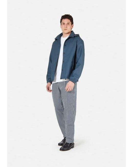 Doppiaa Blue Aamarone Raincoat Jacket for men