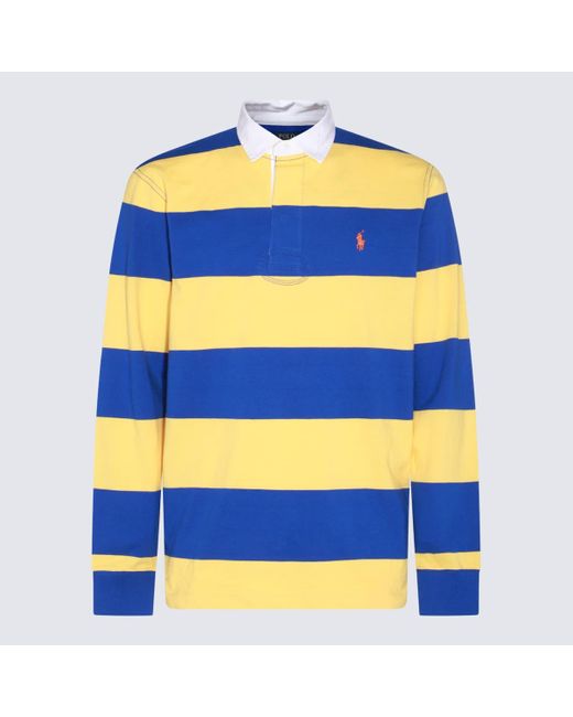 Ralph Lauren Blue And Cotton Polo Shirt for men