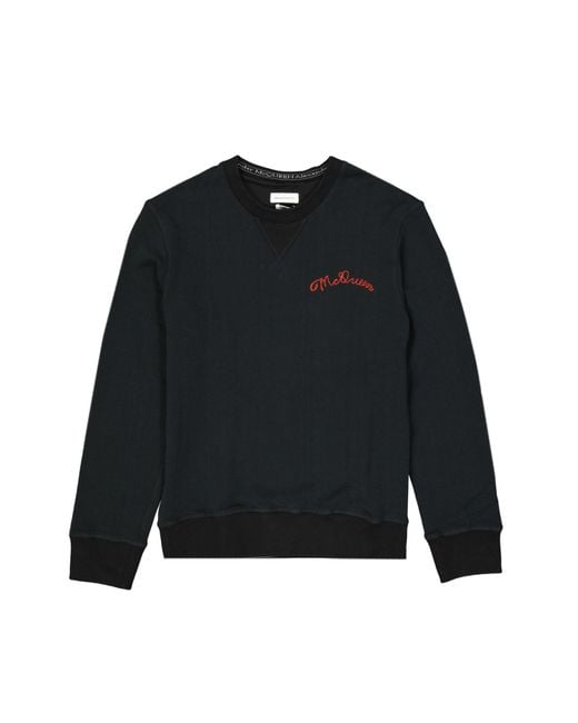 Alexander McQueen Blue Logo Sweatshirt for men