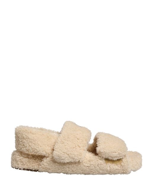 Dolce & Gabbana Natural Faux Fur Slides Flats Sandals Shoes for men