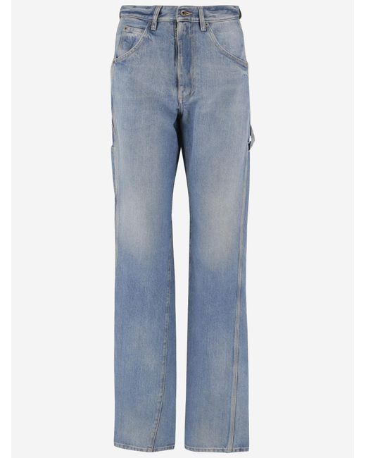 Maison Margiela Blue Cotton Jeans