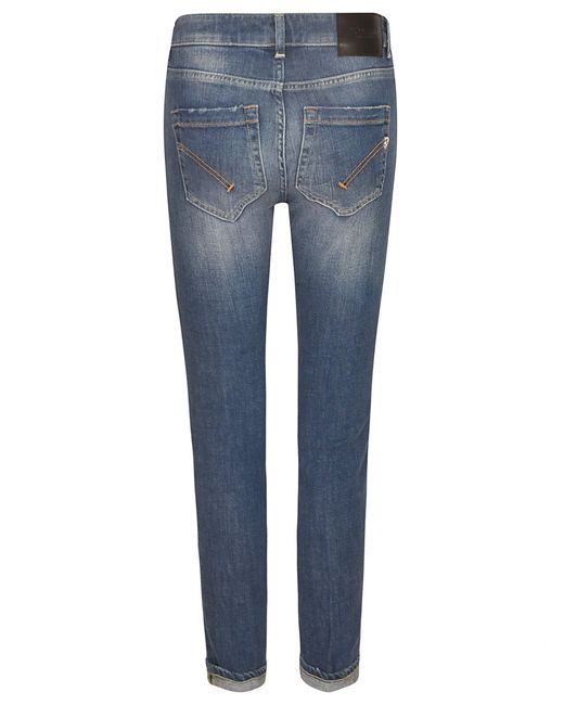 Dondup Blue Skinny Fit Buttoned Jeans