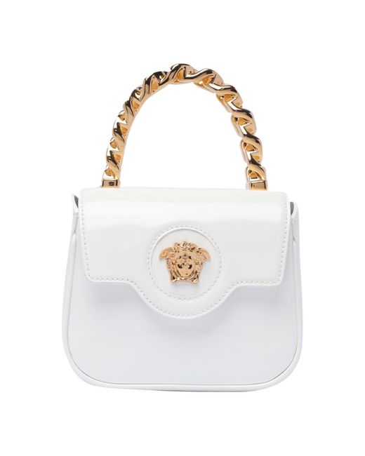 Versace White Mini La Medusa Handbag