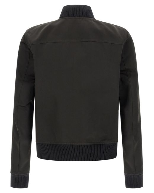 Rick Owens Black Polyester Bomber Clothing for men