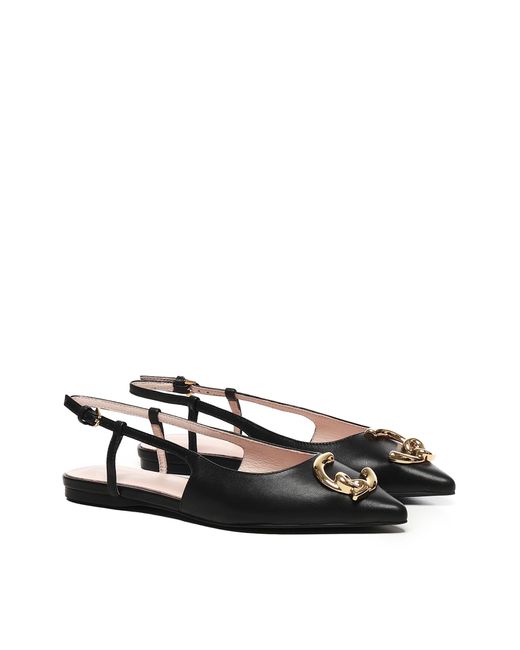 Coccinelle White C-Me Smooth Ballet Flats